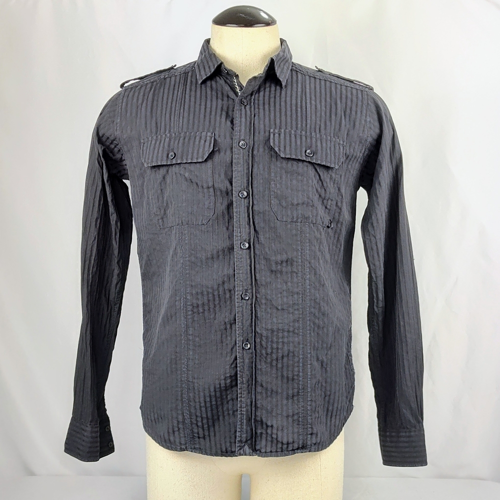 EDUN Black Casual Button Down Shirt